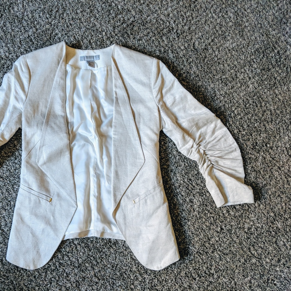 H&M linen blazer size 6